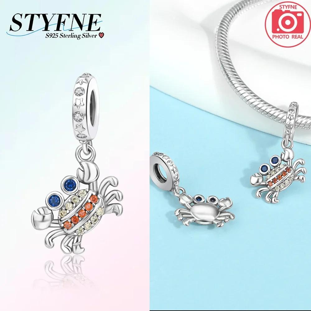 Exquisite Pendants Woman Gift Shell Luminous Beads Crab Octopus Copper Charms Fit Original Bracelet Diy Jewelry Making