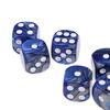 10x Six Sided D6 Dice Dotted For Props Purple Blue