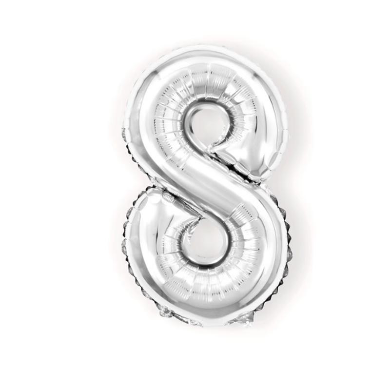 32-Inch Aluminum Foil Number Balloons Gold Silver Birthday Baby One Year Old Decorative Photography Balloons Celebration Supp...
