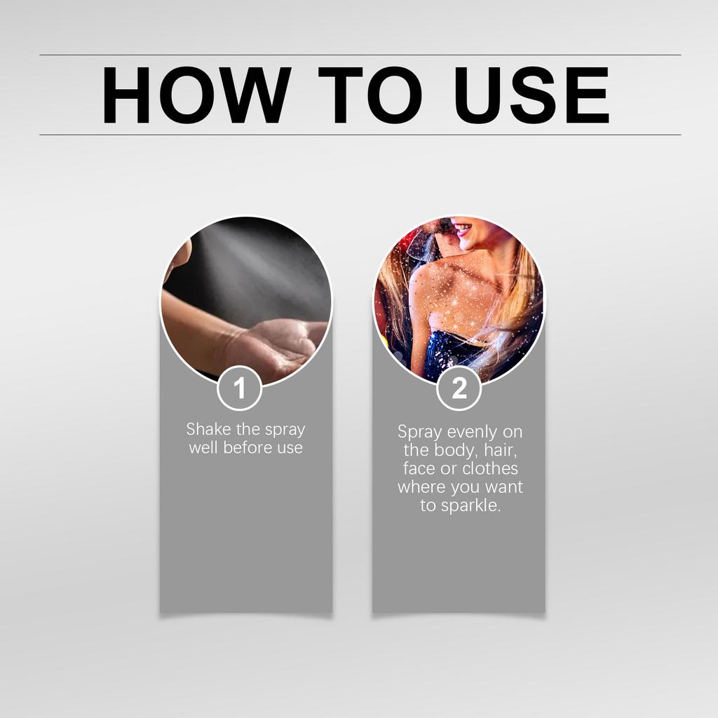 Shiny Glitter Spray Hair Body Highlight Shimmer Prom Festival Carnival Glitter Spray