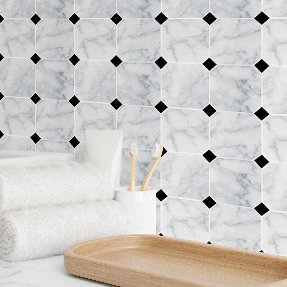 Самоклеящиеся панели для фартука Peel and Stick Водонепроницаемые стеновые панели Стеновая плитка для кухни ванной