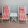 Pink Wooden Outdoor Lounge Chair for Beach, Balcony, Camping, and Garden