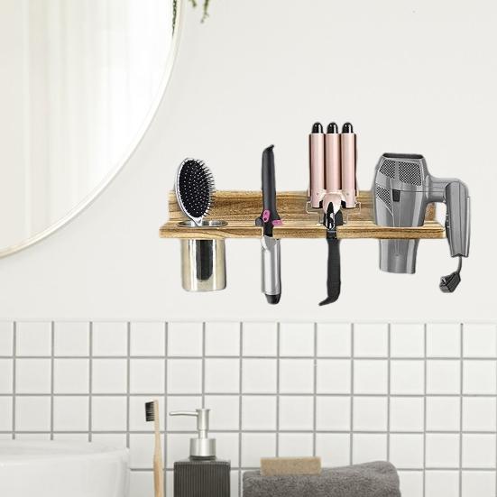 Органайзер для волос, настенный держатель для фена, гладкий край, без заусенцев