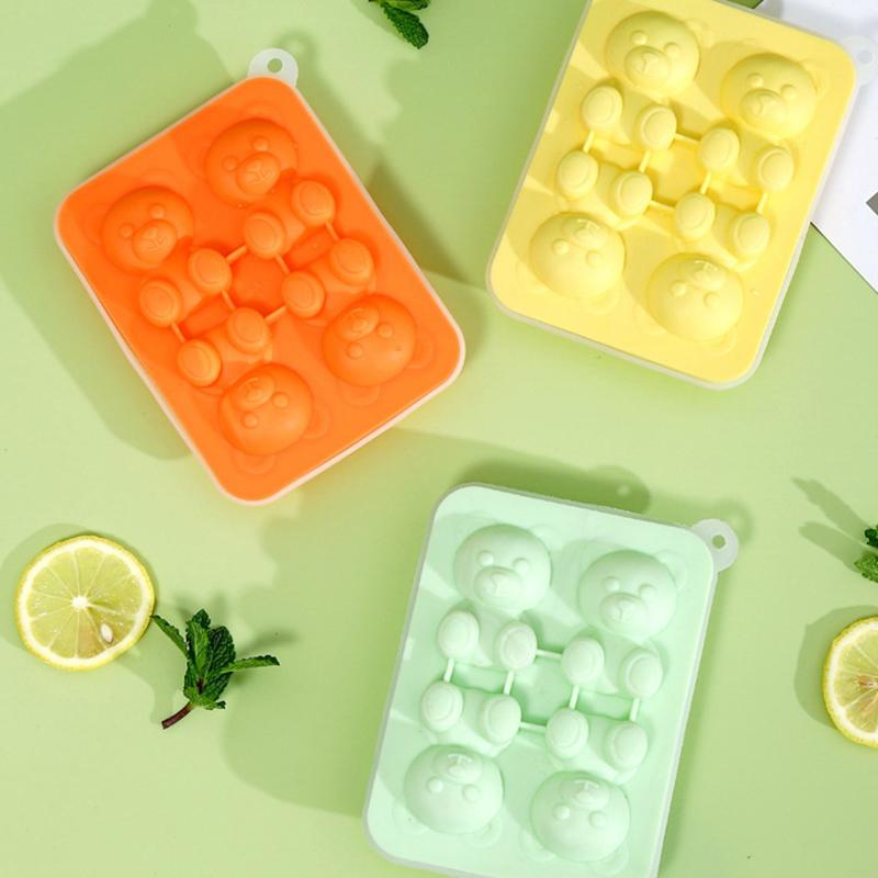 3D-форма для кубиков льда «Медведь» Поднос для кубиков льда «Медведь», легкосъемная силиконовая машина для изготовления ледяных шариков, поднос для напитков для охлажденных напитков, виски и коктейлей