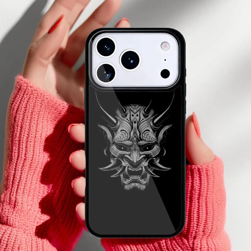 Hannya Demon Oni Phone Case for iPhone 17 16 15 14 13 Pro Max Back Cover for 12 11 Pro Coque