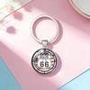 1Pc Motorcycle Style Necklace, USA Flag Route 66 Glass Pendant Unisex