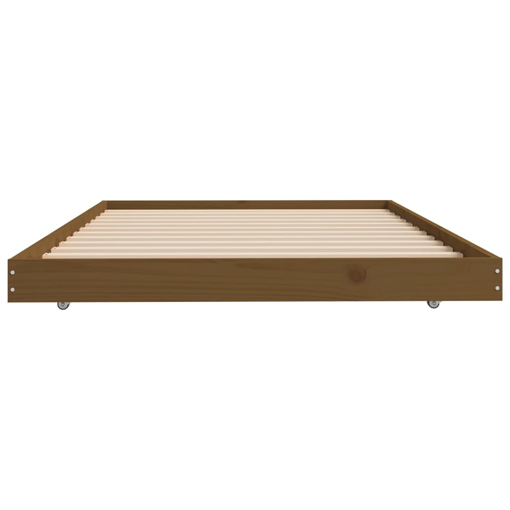Solid Wood Bed Honey Brown 100 x 200 cm Pine