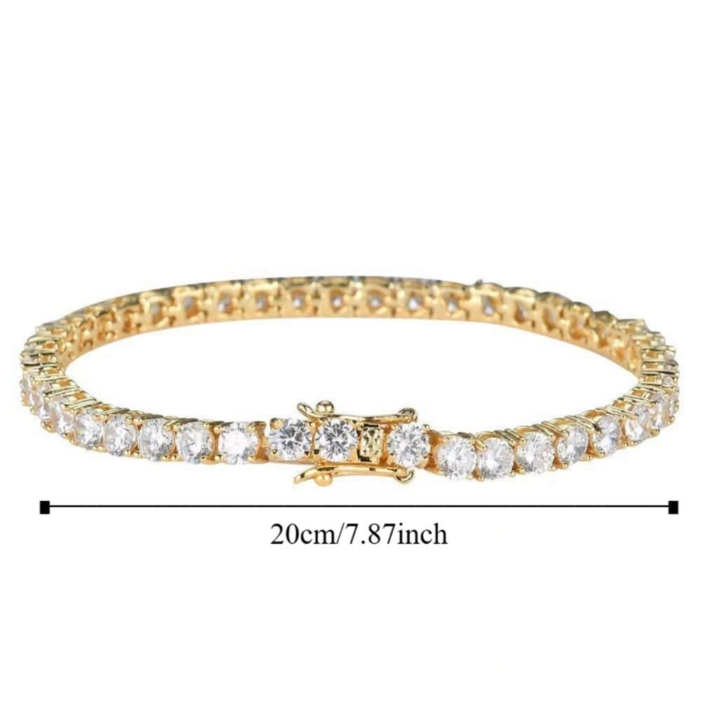 Luxury Colorful Rhinestone Bangle Waterproof Women's Hand Bracelet Zircon Crystal Bracelet Lover