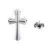 Sava Silver Polished Cross Brooch: Elegant Unisex Lapel Pin Corsage