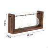 Hydroponics Plant Holder with 3 Bulb Vases Wall Mountable Wood Frame Propagating Station for