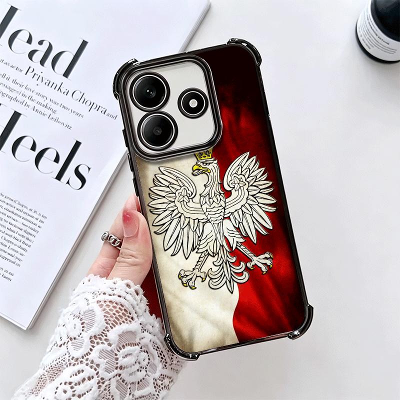 Чехол для телефона с флагом Польши, белый-красный, мягкий, для Xiaomi Redmi Note 14 15 Pro Plus 13 12 11S 11T 5G 10 9S 9, с покрытием, противоударный Fundas