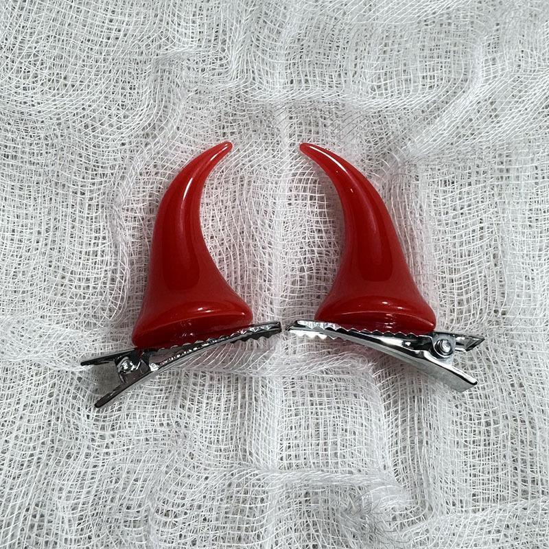 Small Hair Clip Multifunctional Demon Hair Clip Cow Horn Hair Clip High Quality For Costume Party Children'S Event Dress Up