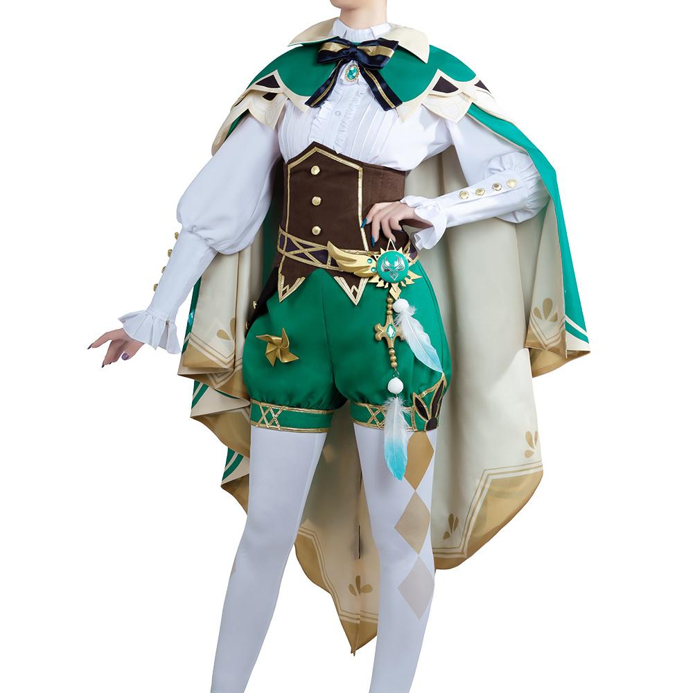 Genshin Impact косплей игра аниме проект Venti костюмы для косплея женский плащ топ шорты пояс носки галстук полный комплект
