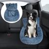 Мягкое моющееся автомобильное сиденье для собак, бустер для домашних животных с поводком безопасности, плюшевая бархатная переноска для щенков, кровать для путешествий в машину для маленьких, средних и больших собак