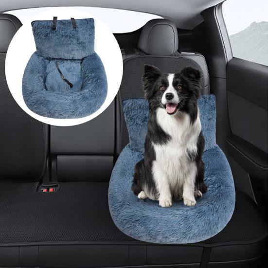 Мягкое моющееся автомобильное сиденье для собак, бустер для домашних животных с поводком безопасности, плюшевая бархатная переноска для щенков, кровать для путешествий в машину для маленьких, средних и больших собак