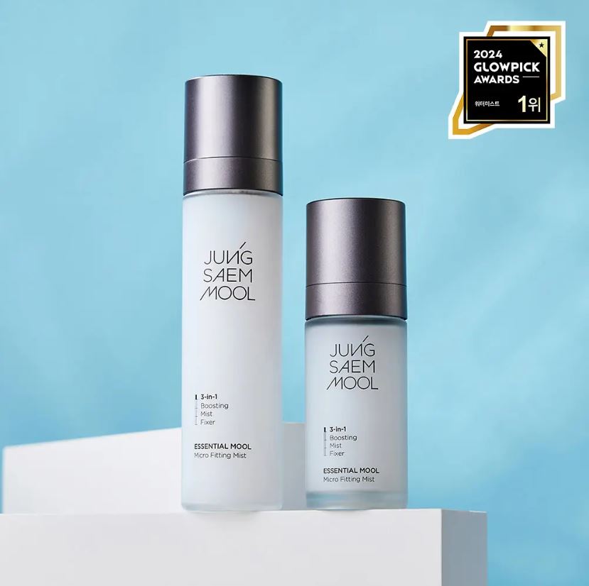 JUNG SAEM MOOL Essential Mool Micro Fitting Mist — Ультрамелкий увлажняющий и фиксирующий макияж спрей (55 мл / 120 мл)