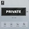 Private Sign Acrylic 9 x 3 Inches Self-Adhesive Waterproof Plastic Door Wall Sign for Business Office 4 Pack