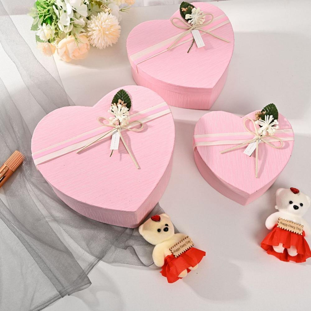 Red Gift Box Heart-shaped Present Boxes New Gift Storage Container Birthday
