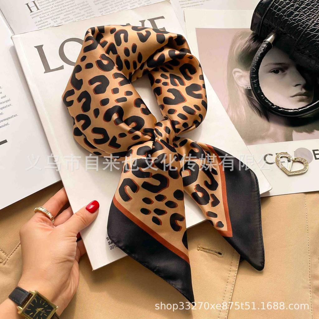 Versatile fashion floral 71 imitation silk square scarf scarf high-end polka dot neck silk scarf rhombus spring