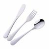 Bisda Children's Cutlery Set, 3-Piece Set with Spoon, Fork, and Knife, Made of 18/8 Stainless Steel with a Mirror Finish, Dishwasher Safe, Perfect for