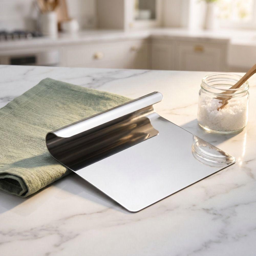 304 Stainless Steel Bench Flour Scraper Flat Shovel Cake Divider Dough Cutting Tool Pastry Making