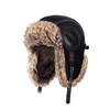 Lei Feng Hat Women's Outdoor Windproof Riding Ear Protection Hat Thickened Leather Hat Warm Pilot Hat