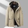 Autumn and Winter Duck Down Warm Middle-aged and Young Tooling Outdoor Thickened Down Cold-proof Hooded Jacket