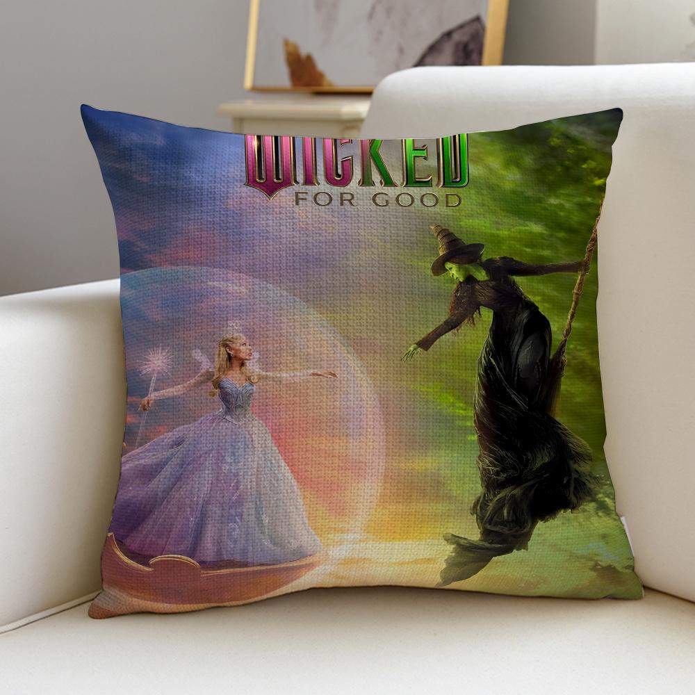 Magical WWickedS Cushion Cover Breathable and skinfriendly linen pillowcase square removable and washable cushion