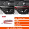 For Kia Soul 2014- Real Carbon Fiber Sticker Rear door armrest side Panel Trim Cover Car Accessories Interior decorative