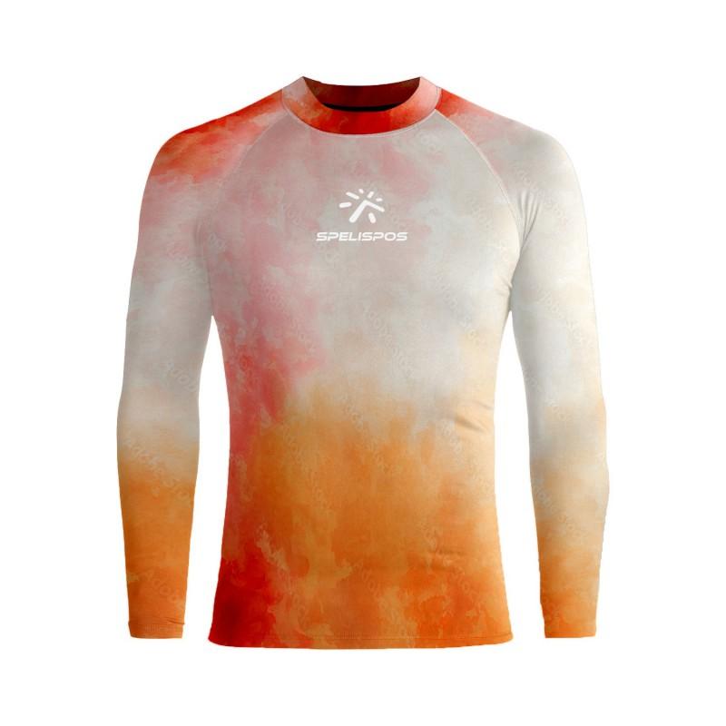 Mens Long Sleeve Hooded Rash Guard Surfing Diving Swimming UV Protection Quick Dry Sportswear