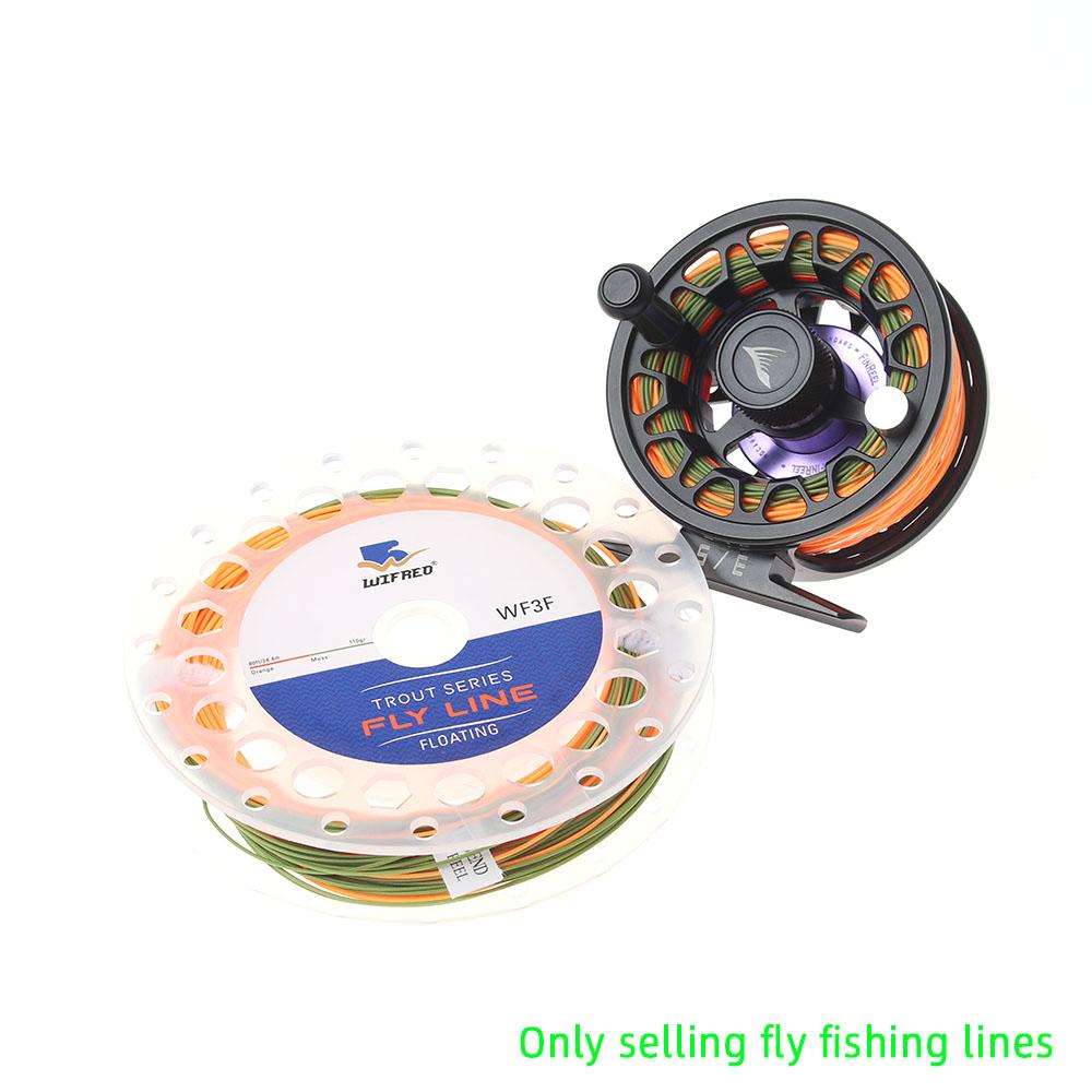 1PC Fly Fishing Line 80FT~100FT Orange/Moss Weight Forward Floating WF1F-WF9F 2 Welded Loops Trout Fly Fishing Tackle Rivers Lakes Streams