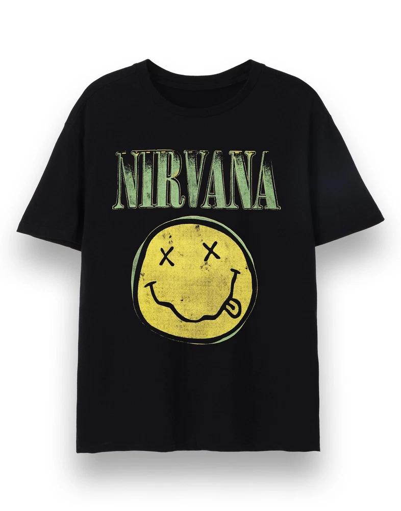 Футболка с коротким рукавом Nirvana унисекс черная официальный мерч