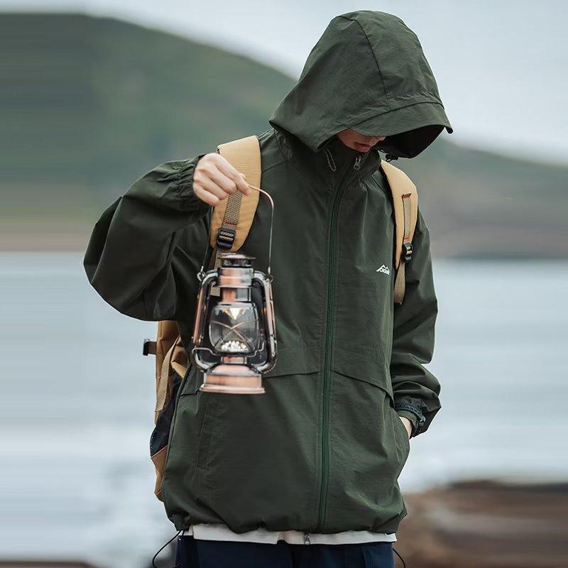 Куртки с капюшоном, мужская ветровка, куртка в стиле хип-хоп, сплошной цвет, спортивные пальто с капюшоном для спорта на открытом воздухе, мужская верхняя одежда, одежда, топ