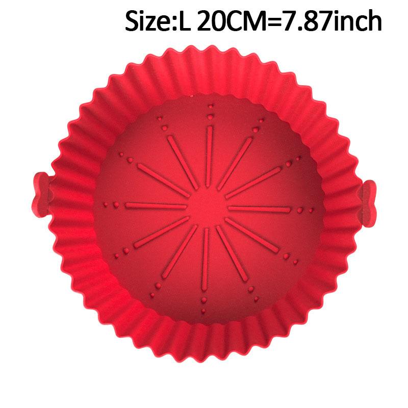 17/20 см противень для выпечки в аэрофритюрнице, многоразовый силиконовый противень с антипригарным покрытием, круглая форма для выпечки, коврики для микроволновки, вкладыш для аэрофритюрницы, форма для торта