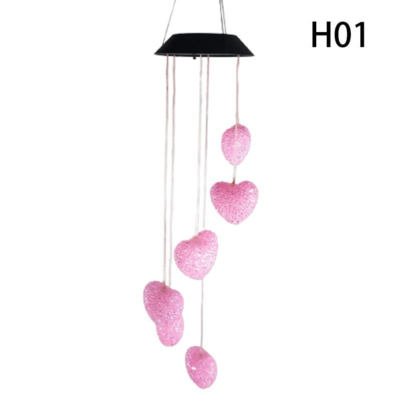 Solar Lights Outdoor Butterfly Dragonfly Hummingbird Wind Chimes Color Changing Waterproof Solar Powered Led Wind String Lights Hanging Lights