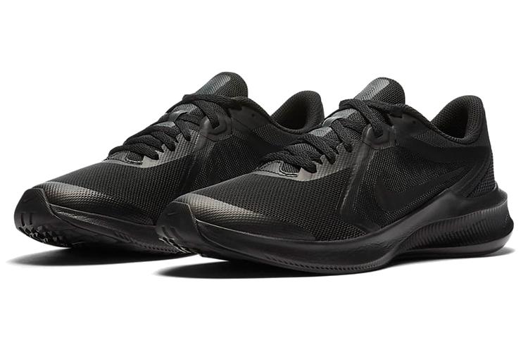 Nike Downshifter 10 Амортизация Нескользящая Амортизация Нескользящая Низкие Детские Беговые Кроссовки Черный Подростки CJ2066-017