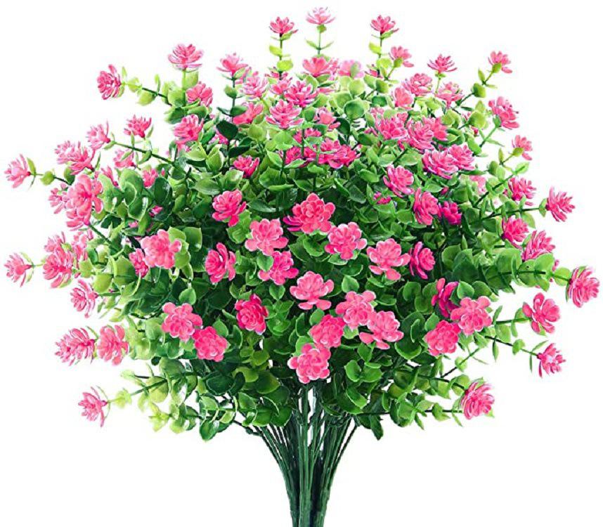 Eucalyptus 7pronged Simulation Plants Green Small Rose With Plastic Leaves Water Grass Spot Ready For Shipping