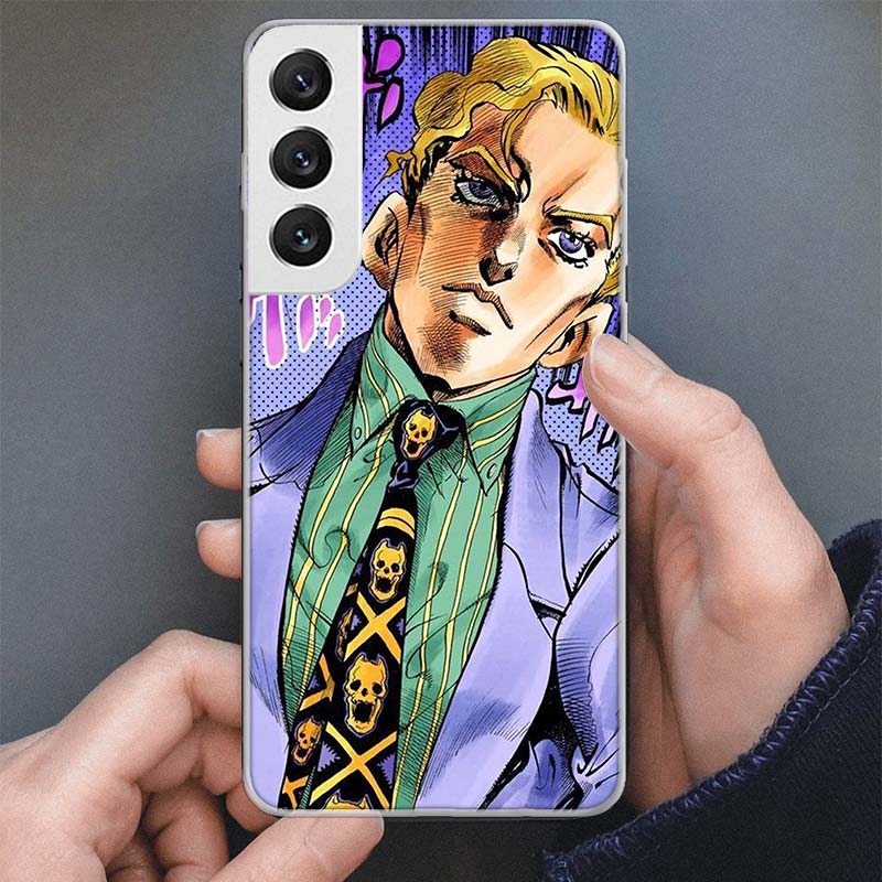 Чехол для телефона JoJo Кира Йошикаге Killer Queen для Samsung Galaxy S25 S24 S23 Ultra S22 Plus S21 S20 FE S10 + S25 Edge Мягкий чехол S
