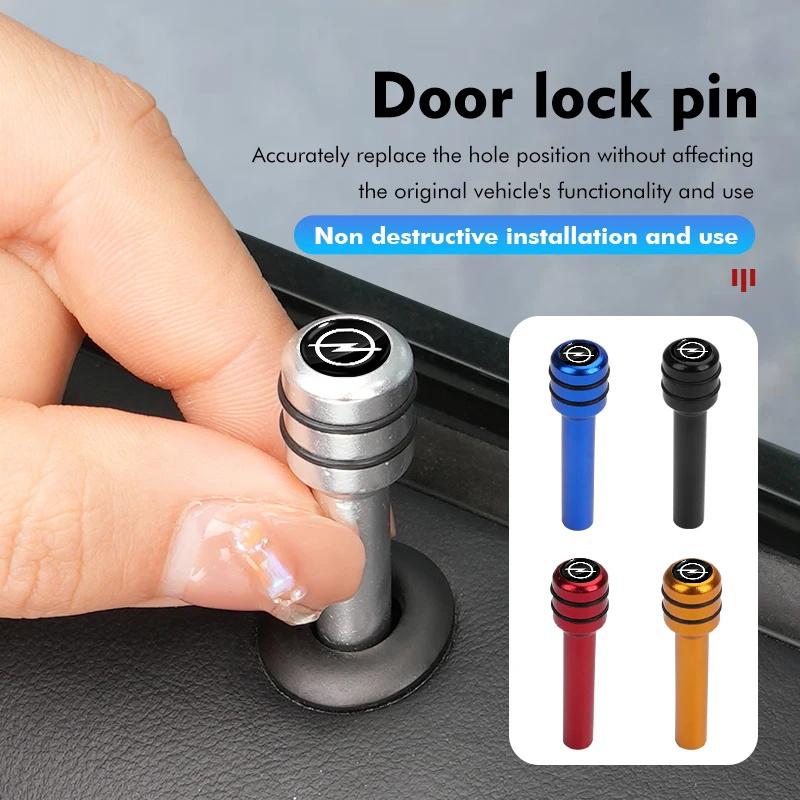 Alloy automobile safety door lock pin safety accessories For Opel Astra j Insignia Astra g Corsa Zafira b Mokka Vivaro Meriva