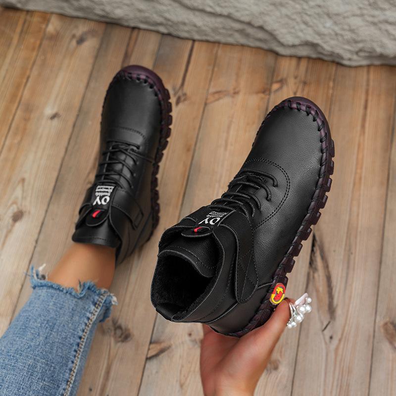 2025 Повседневная женская мягкая обувь на платформе, лоферы, кожаные туфли на шнуровке, туфли без застежек для мам, мягкая подошва, плоская обувь