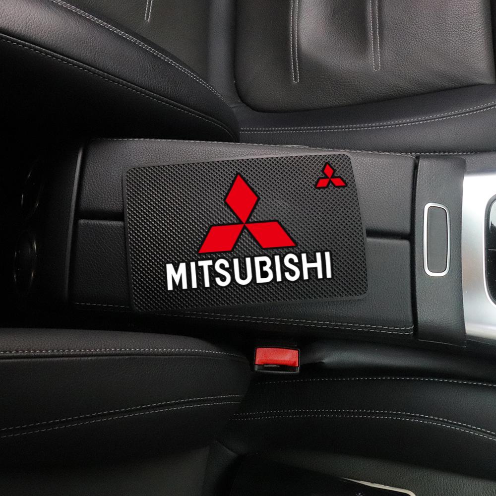 Car Dashboard Sticky Anti-Slip PVC Mat Silicone Anti-Slip Storage Mat For Mitsubishi Ralliart Outlander Pajero Lancer ASX