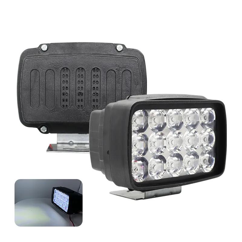 15LED 45W квадратная фара для мотоцикла, передний вспомогательный фонарь, противотуманные фары, аксессуары для мотоциклов, универсальный 12 В