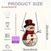 2D Red Snowman Light-Catching Acrylic Window Hanging, Christmas Indoor And Outdoor Holiday Decoration, 20cm*16cm
