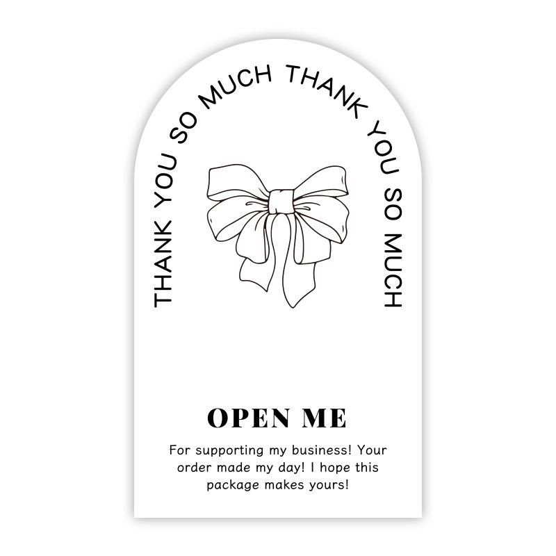 50-pack Airplane-Themed Thank You Box Sealing Stickers for Packaging and Decoration