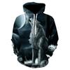 Ferocious Wolf Head Anime Sweatshirt 3D Printed Hoodies Men/Women Fashion Clothing Harajuku Kids Sweatshirt Men Coat