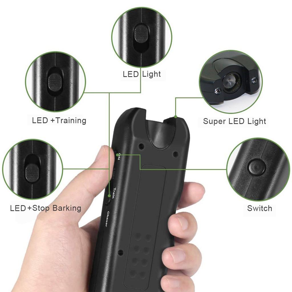 Ultrasonics Dog Repellers Handheld Bark Control Luminous Ultrasonics Dog Repellers