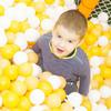 100Pcs/Set Yellow White Pit Ball Thickened PE Crush Proof BPA Phthalate Free Safe Indoor Outdoor Baby Toddler Kids Round Ocean Ball Pool Toy