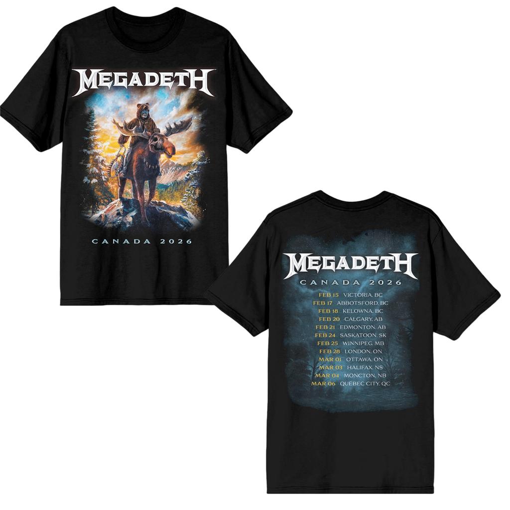 Футболка унисекс Megadeth Band 2026 Tour Let There Be Shred graphic Новая унисекс хлопковая футболка с коротким рукавом Y2k Уличная одежда Оверсайз футболка Топ
