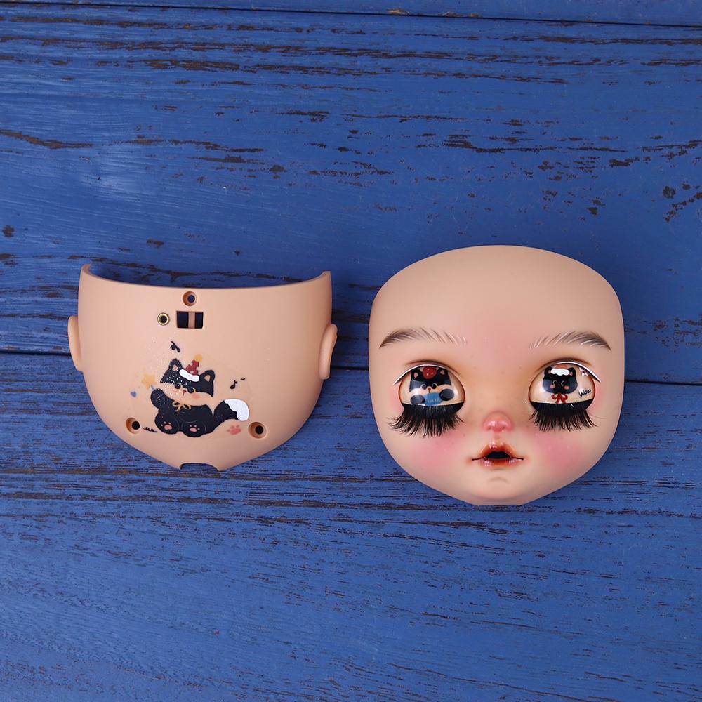 ICY DBS Ooak Blyth Doll Hand-Painted Face Custom Panel Including Back Plate Screws Carved lips 1/6 BJD Anime Girl