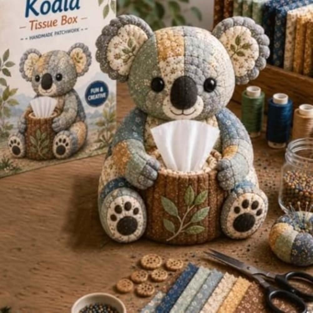 Pre-Cut Fabric Tissue Box DIY Kit Animal Shaped Handmade Tissue Holder  For Bedroom Decor